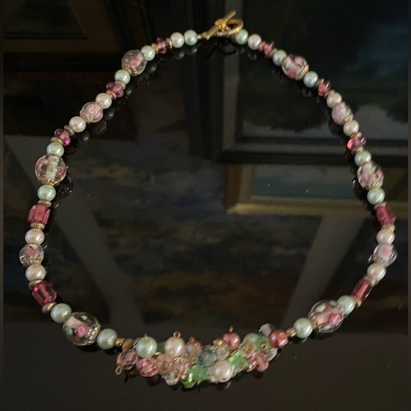 3 for $30 Artisan Beaded Cluster Necklace with Toggle Clasp - Picture 4 of 10